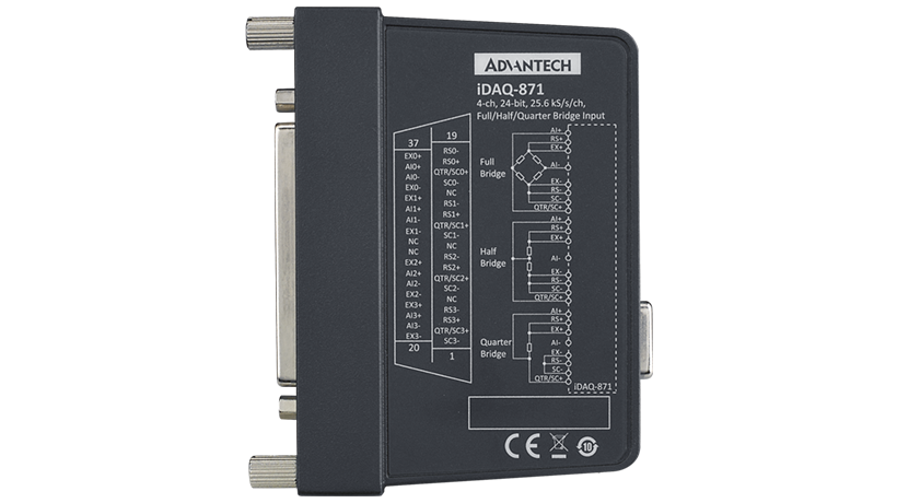 4-ch, 24-bit, 25.6kS/s, Bridge Input iDAQ module